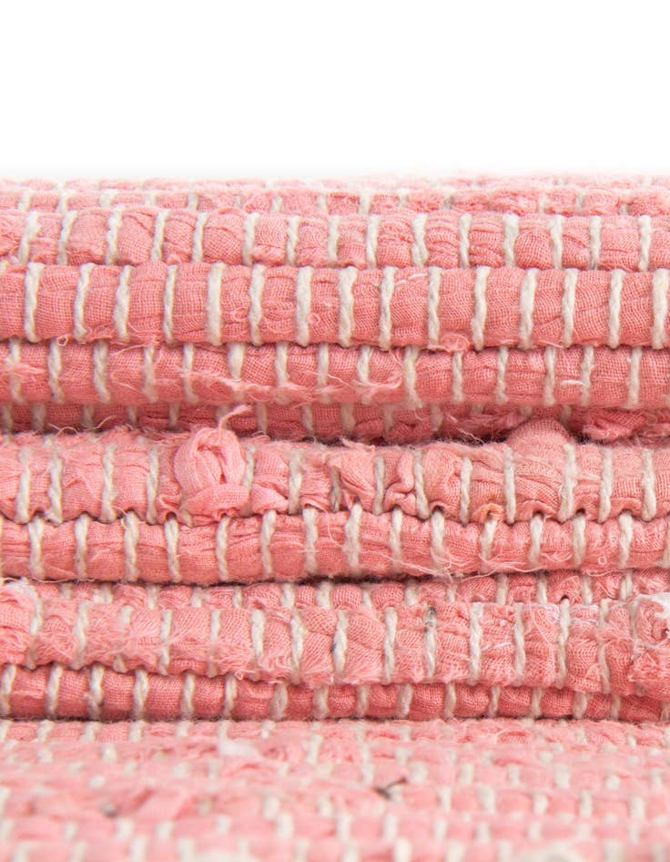 Detail image of  2' 2 x 3' 7  Hand Woven Chindi Cotton Hearth Rug