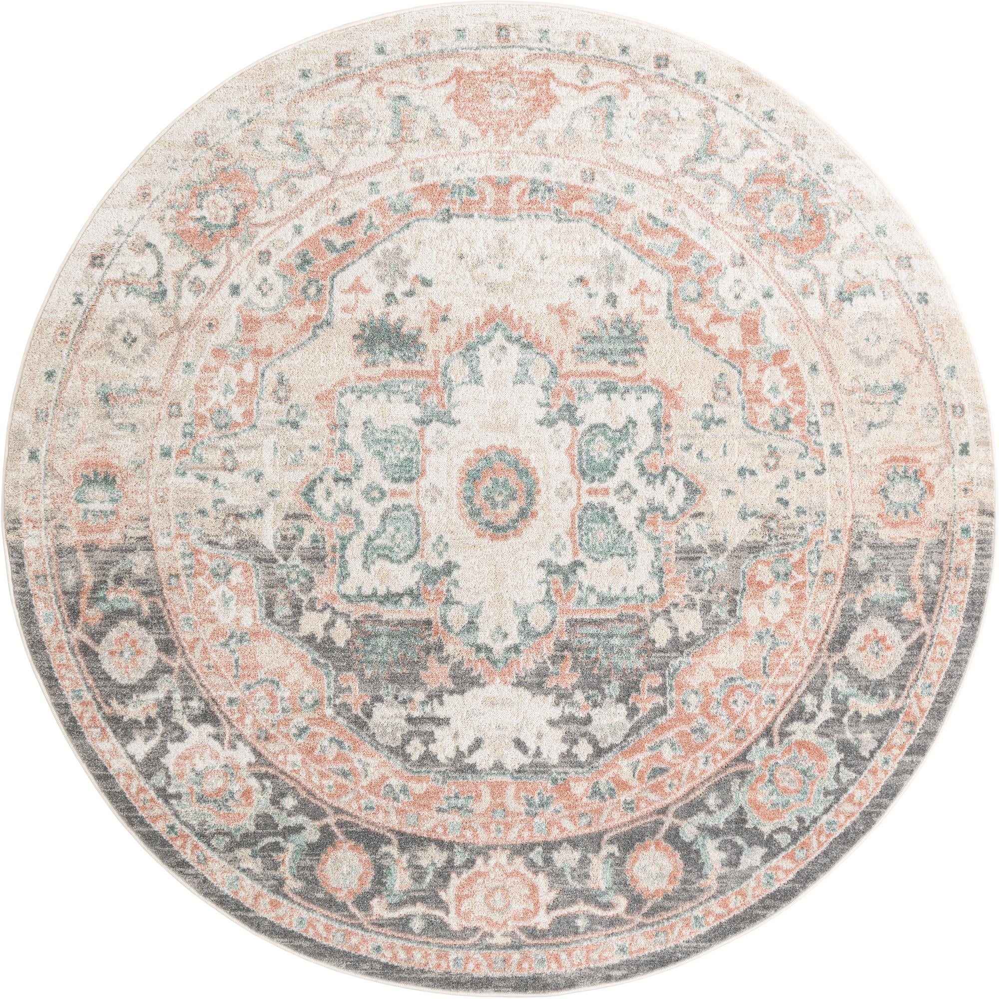  8' x 8' Madeline Vintage Round Rug