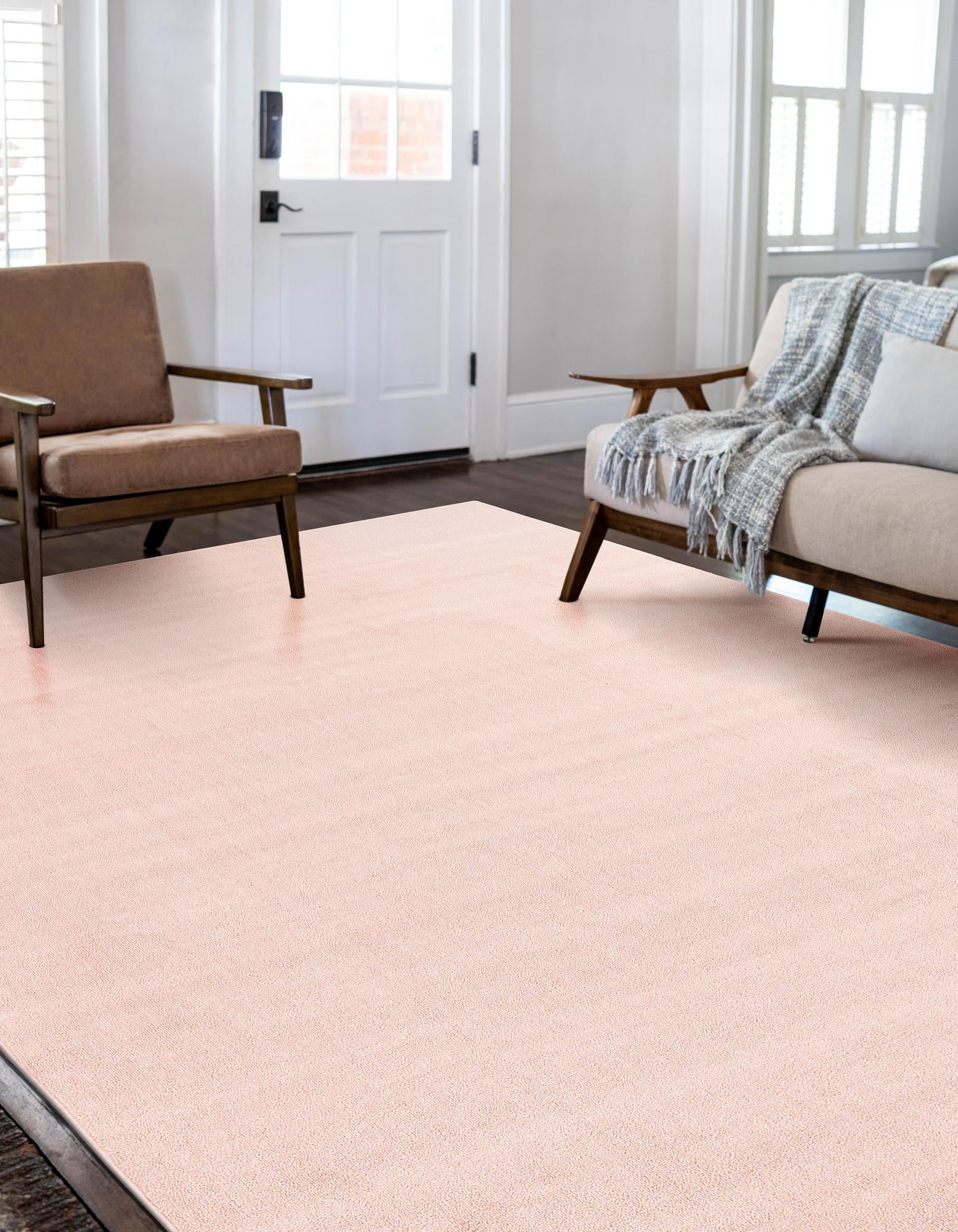 Rose Pink 5' 3 x 8' Everyday Solid Rug | Rugs.com
