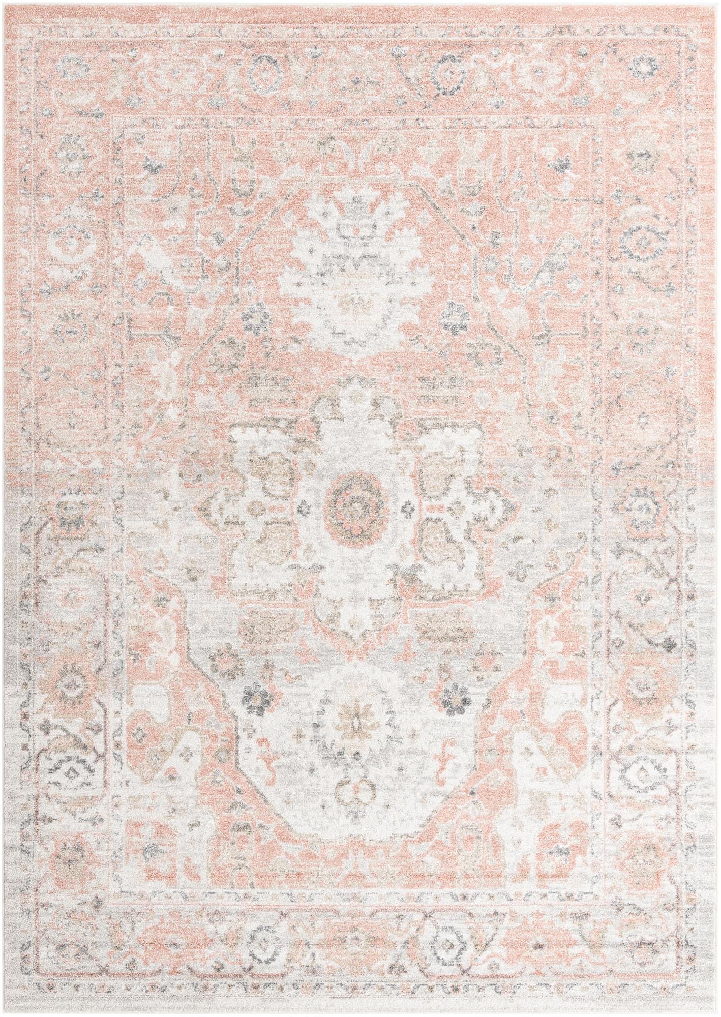 Rose Pink 7' x 10' Madeline Vintage Rug | Rugs.com