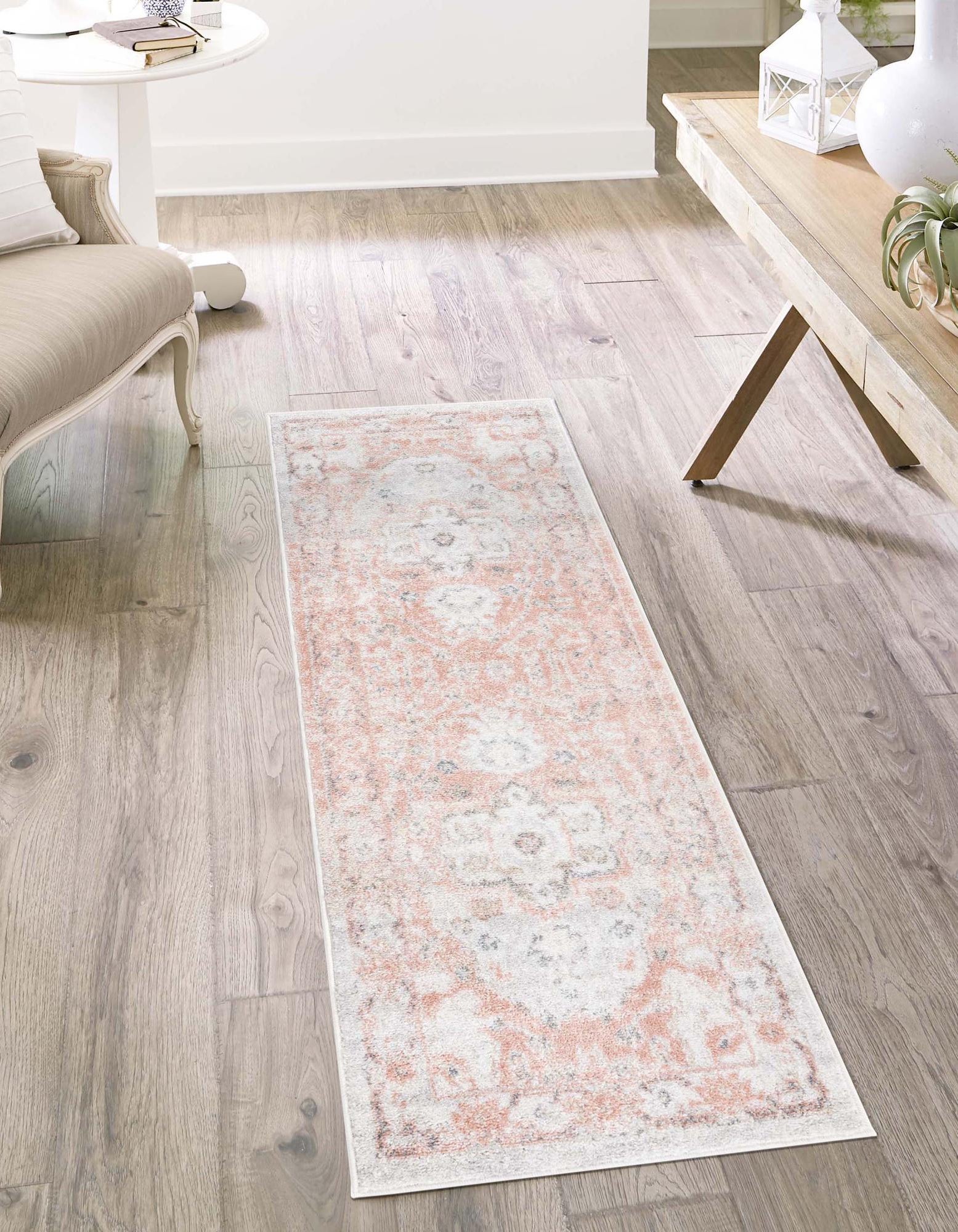 Rose Pink 2' x 9' 10 Madeline Vintage Runner Rug | Rugs.com