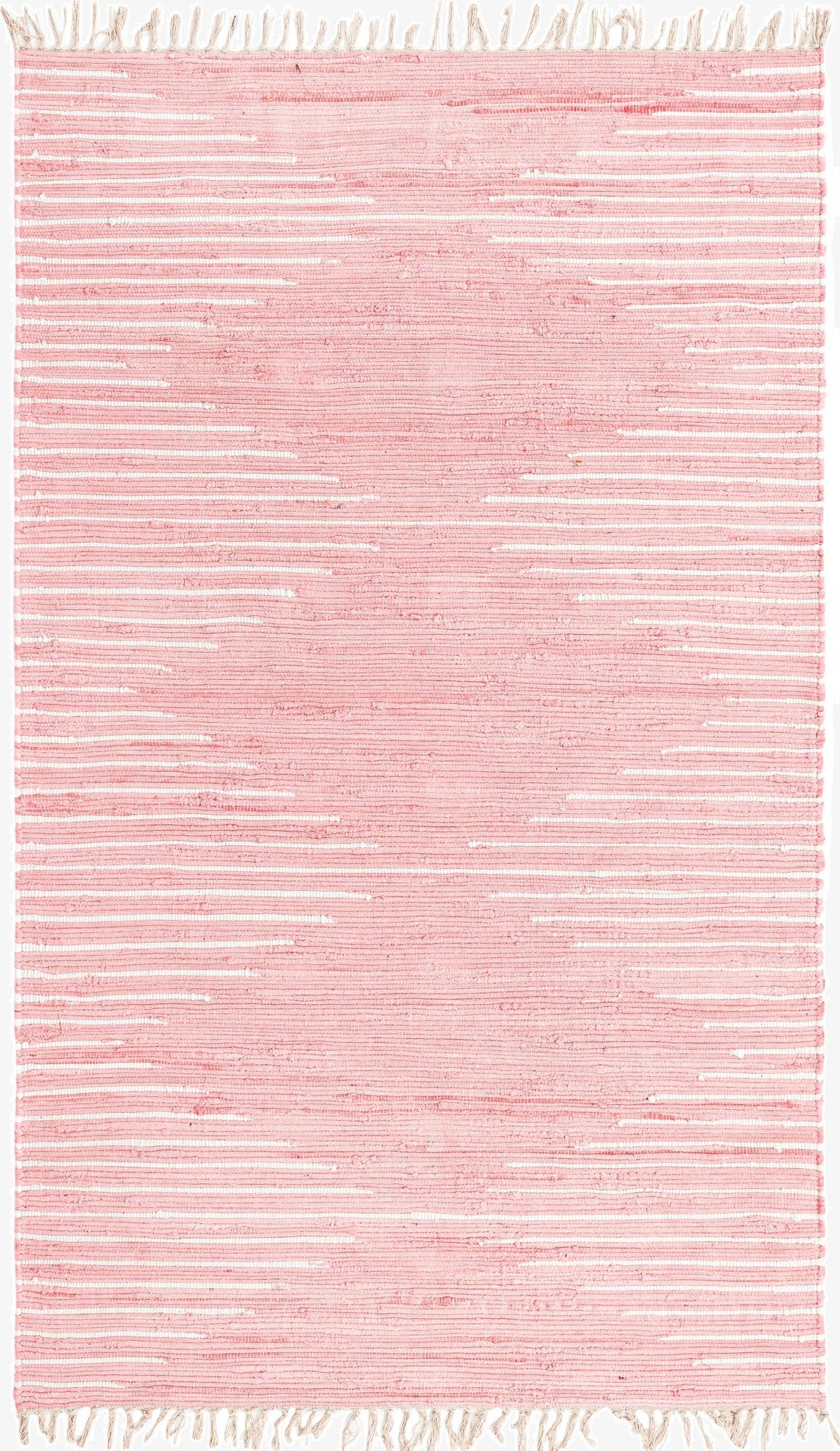  5' 1 x 8'  Hand Woven Chindi Cotton Rug