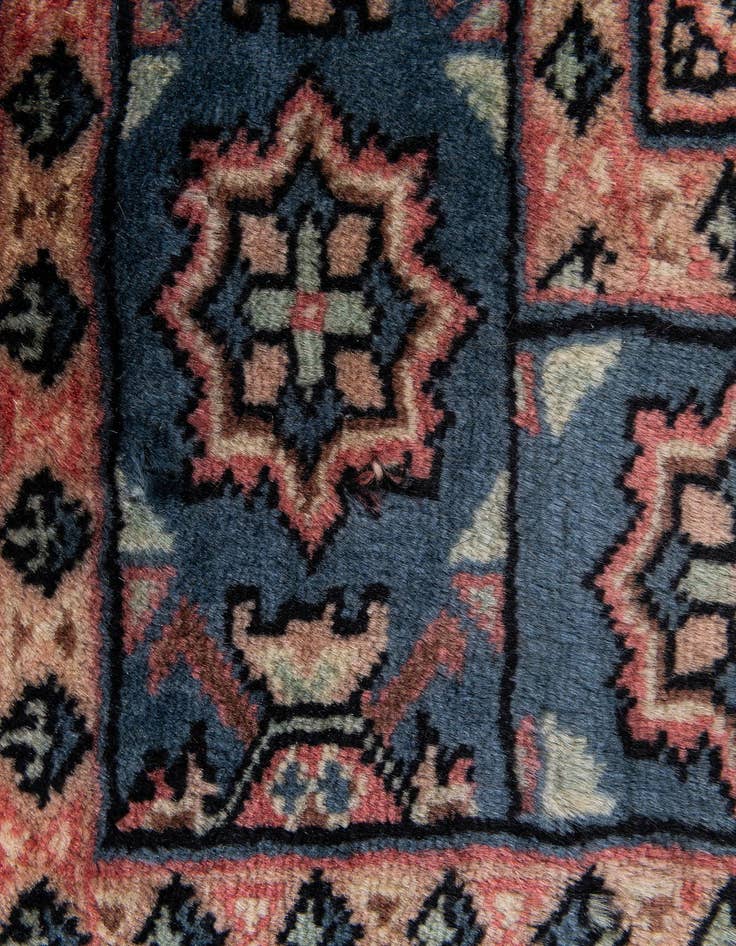 Detail image of  3' 3 x 4' 6  Hand Knotted Bokhara Wool Rug