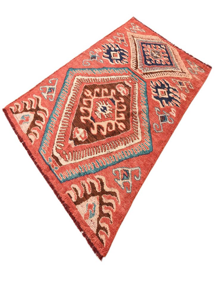 Detail image of  5' 2 x 8' 5  Hand Knotted Kazak Wool Rug