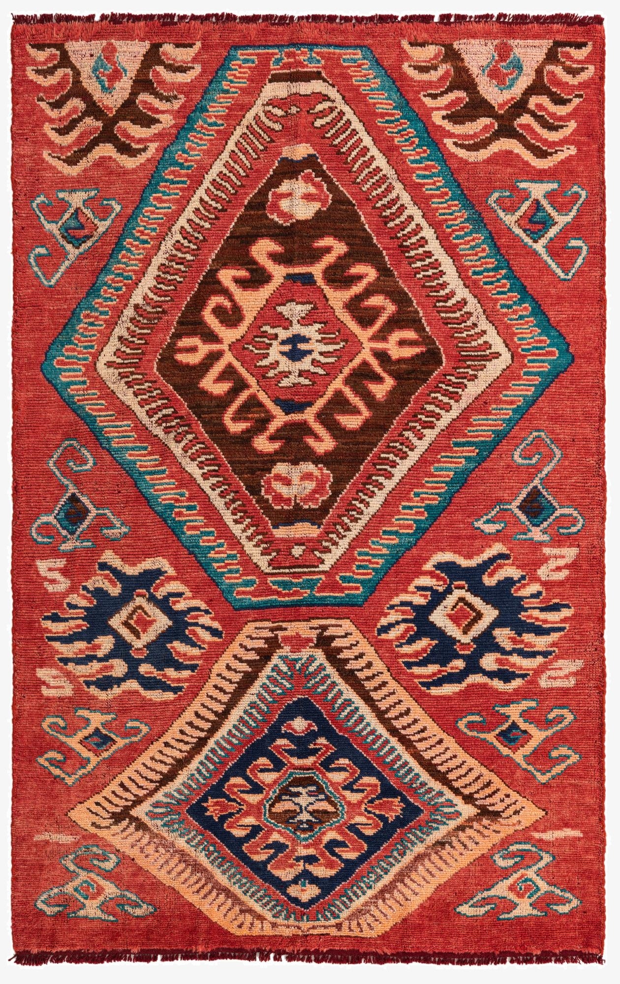  5' 2 x 8' 5  Hand Knotted Kazak Wool Rug