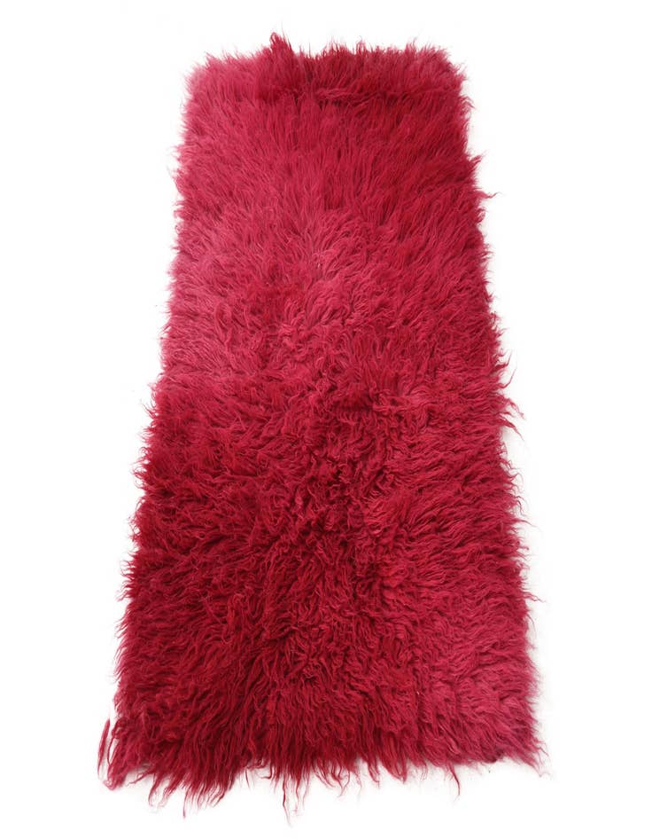 Detail image of  2' 4 x 4' 5  Hand Knotted Moroccan Wool Rug