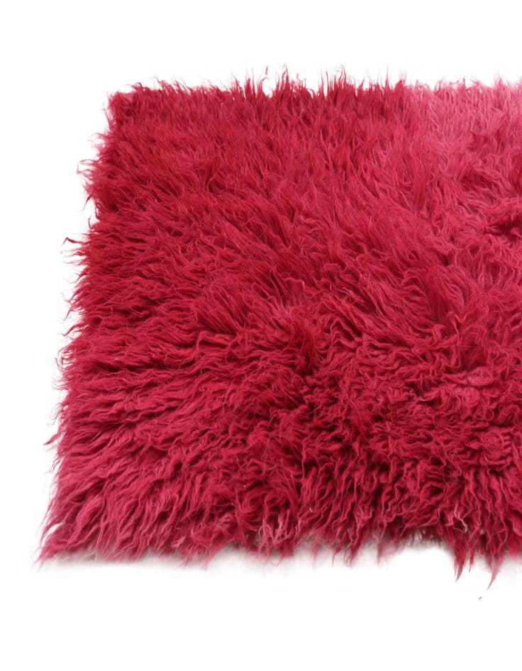 Detail image of  2' 4 x 4' 5  Hand Knotted Moroccan Wool Rug