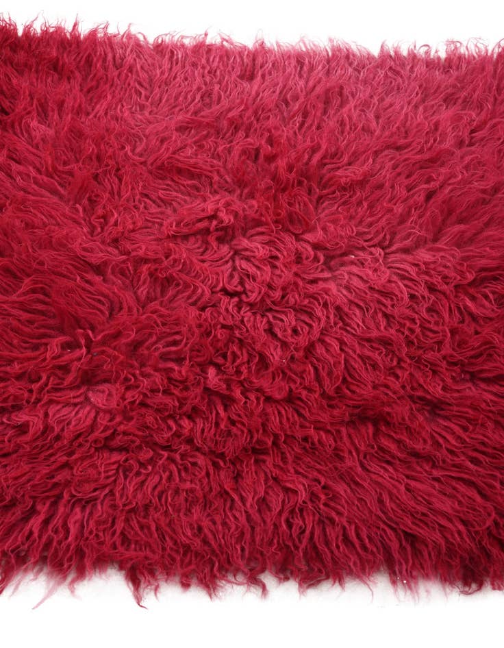 Detail image of  2' 4 x 4' 5  Hand Knotted Moroccan Wool Rug