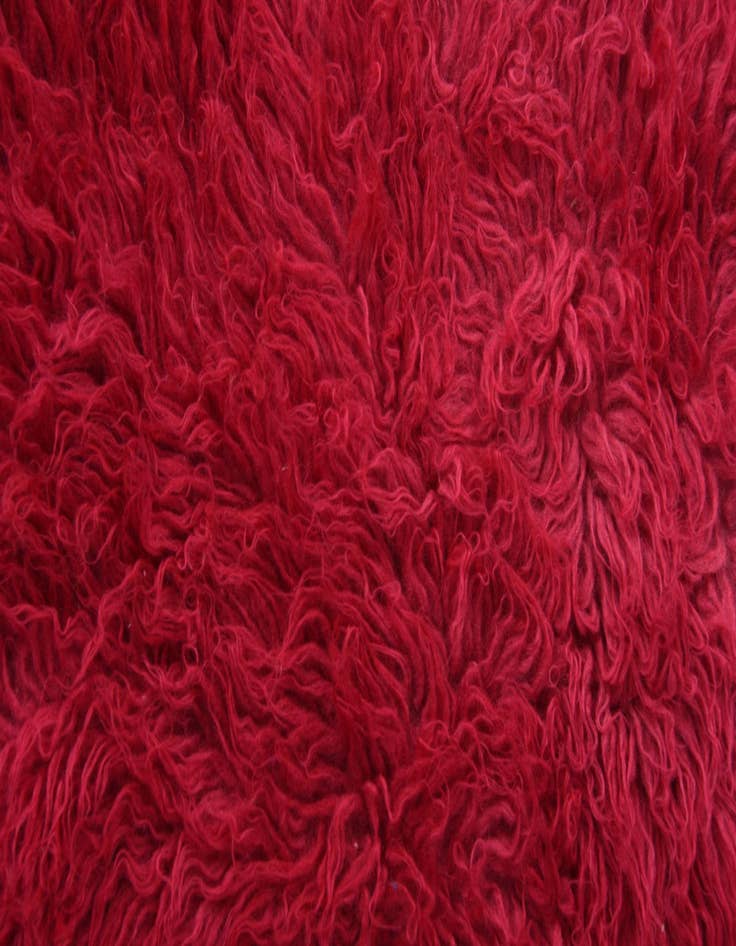 Detail image of  2' 4 x 4' 5  Hand Knotted Moroccan Wool Rug