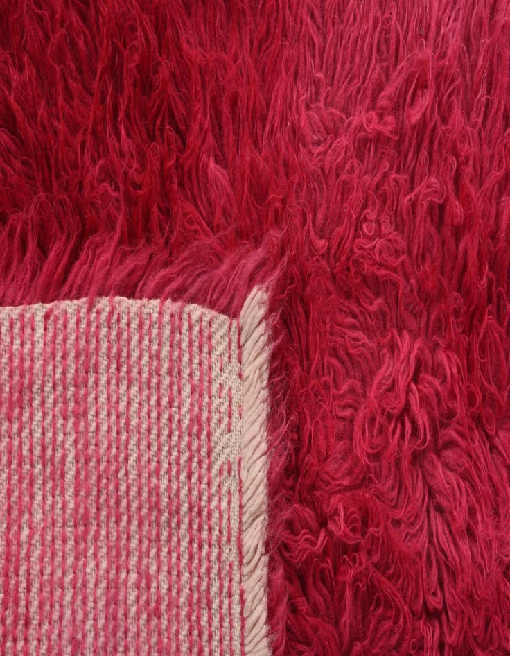 Detail image of  2' 4 x 4' 5  Hand Knotted Moroccan Wool Rug