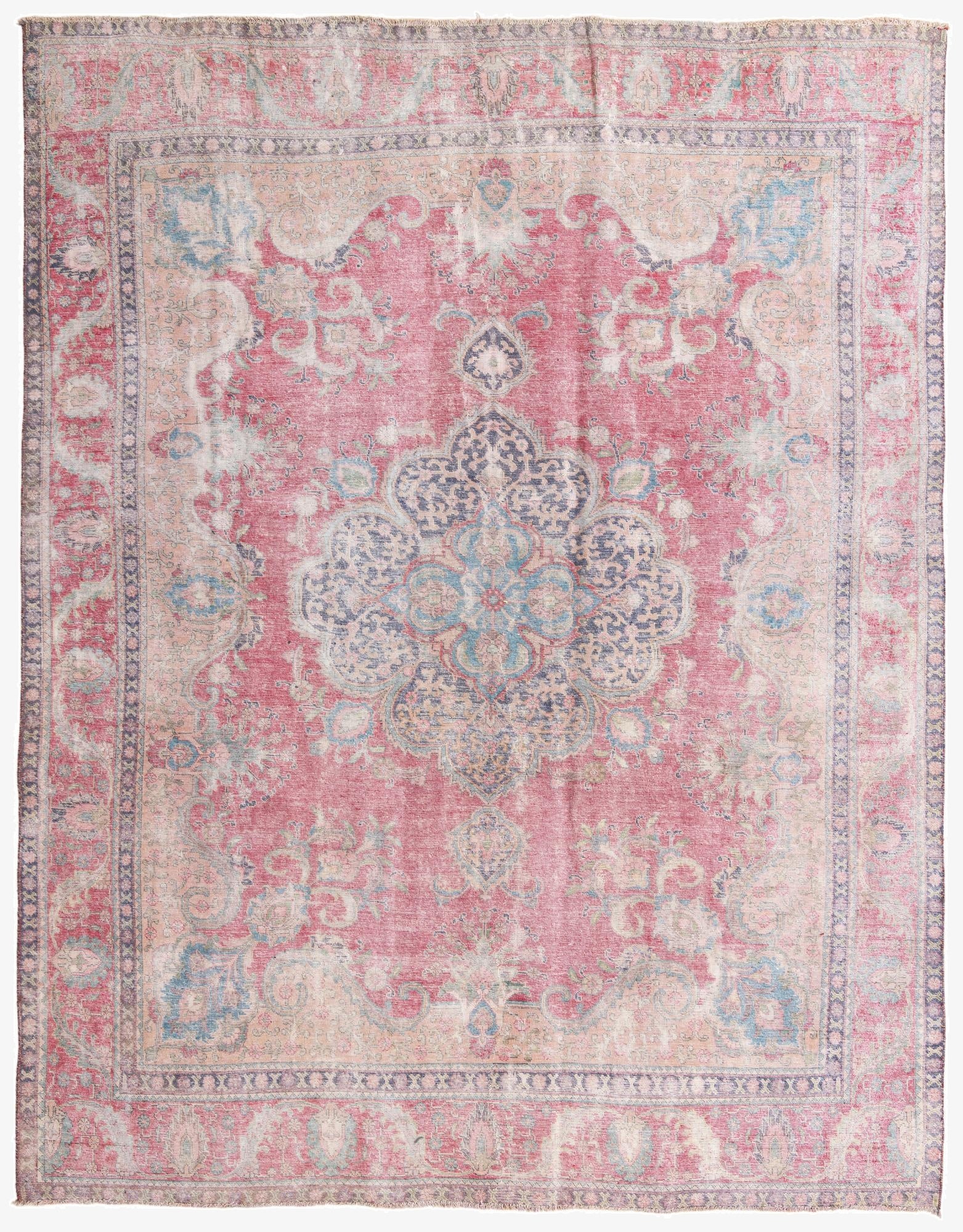  9' 9 x 12' 4  Hand Knotted Ultra Vintage Persian Wool Rug