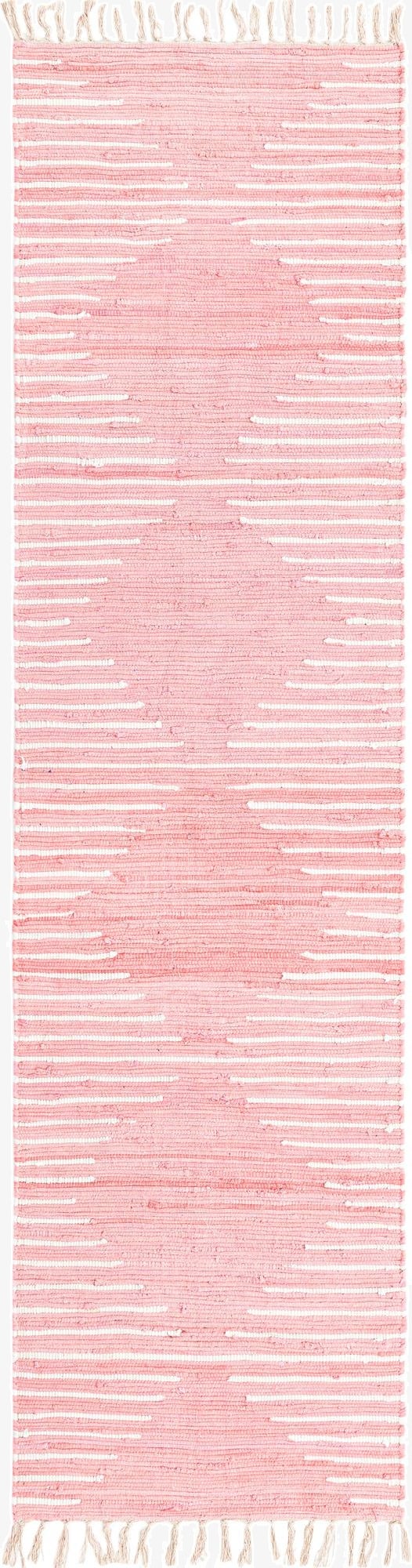  2' 7 x 10'  Hand Woven Chindi Cotton Runner Rug