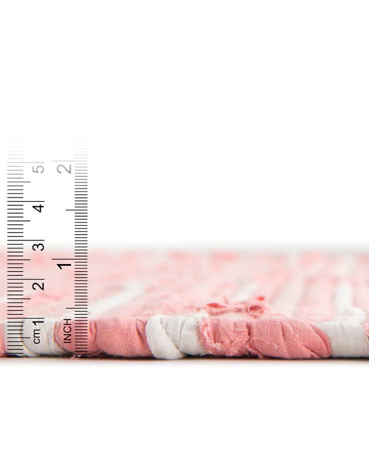 Detail image of  7' 1 x 7' 1  Hand Woven Chindi Cotton Square Rug