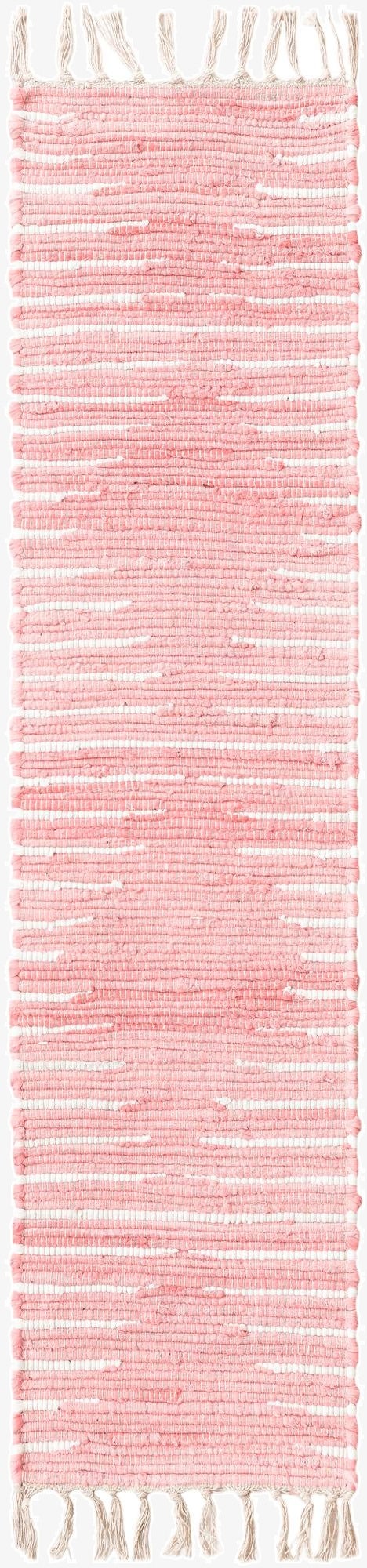  1' 2 x 5' 1  Hand Woven Chindi Cotton Table Runner Rug