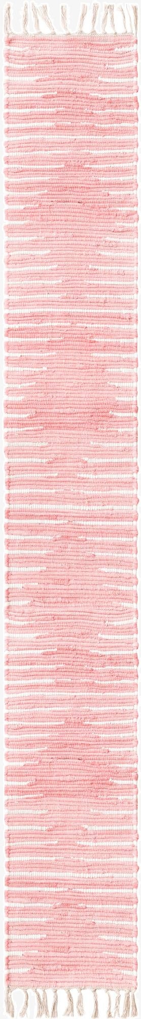  1' 2 x 8'  Hand Woven Chindi Cotton Table Runner Rug