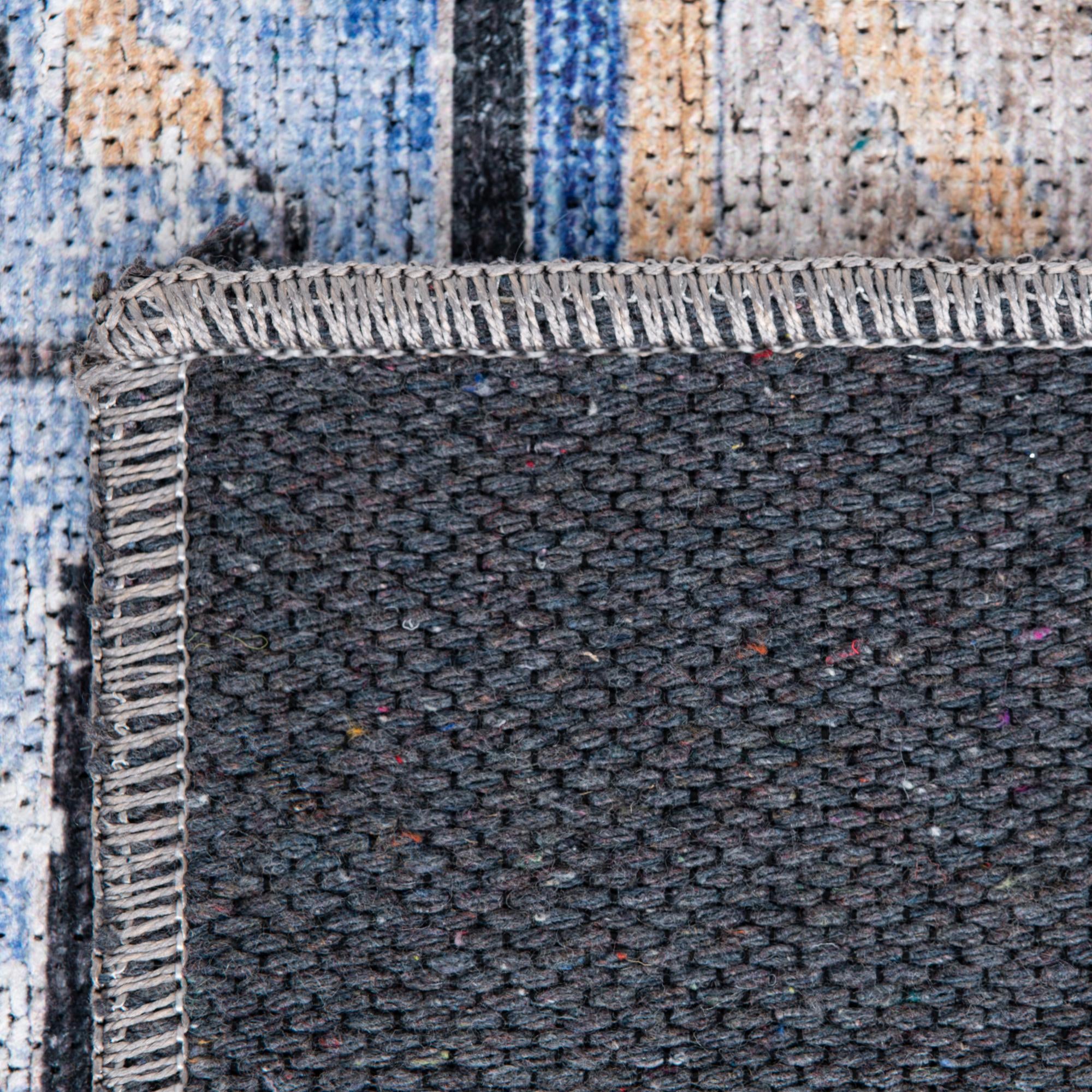 Royal Blue 5' x 5' Washable Yara Octagon Rug | Rugs.com