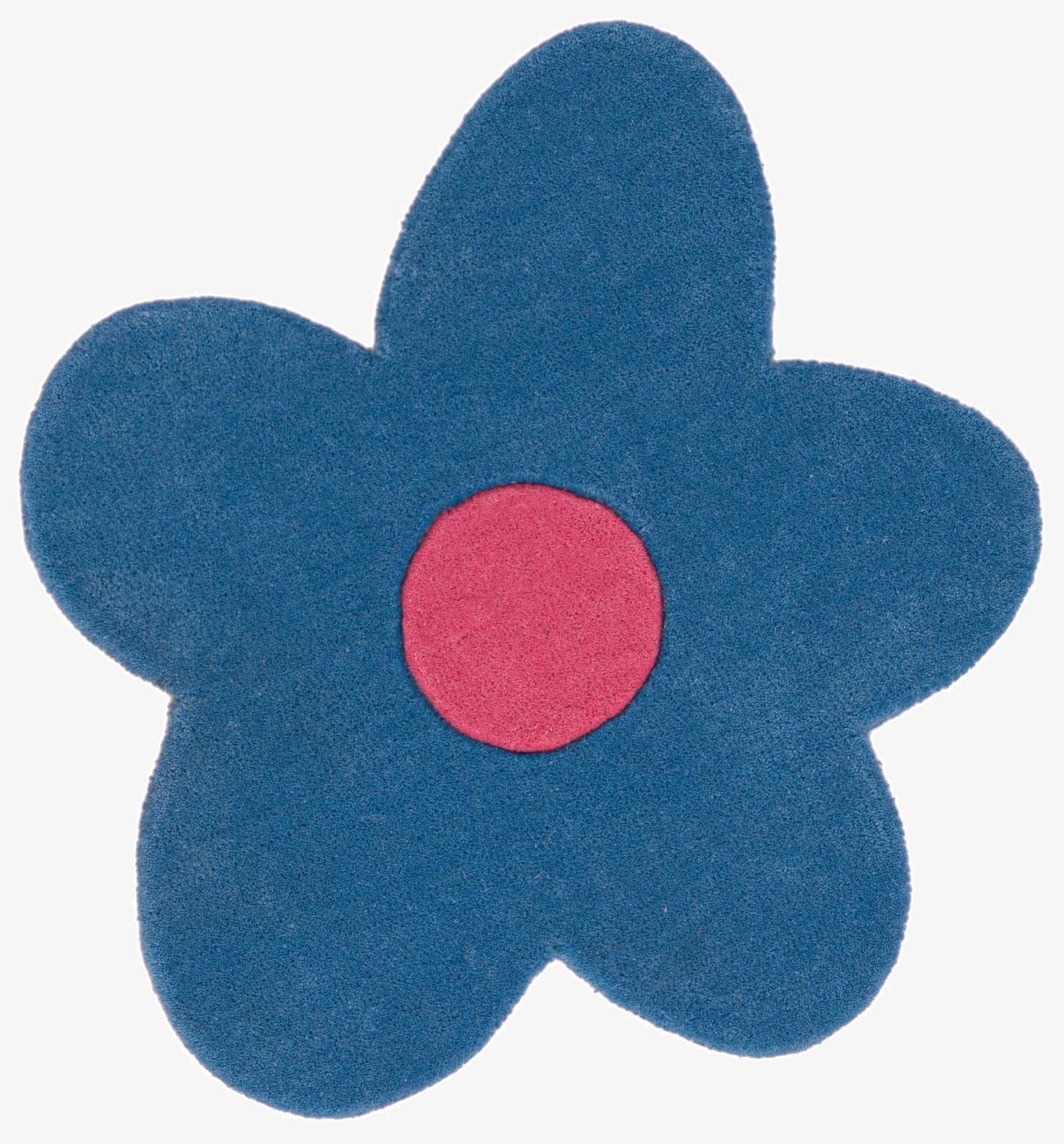  2' 2 x 2' 2 Happy Rugs Funky Flower Wool Round