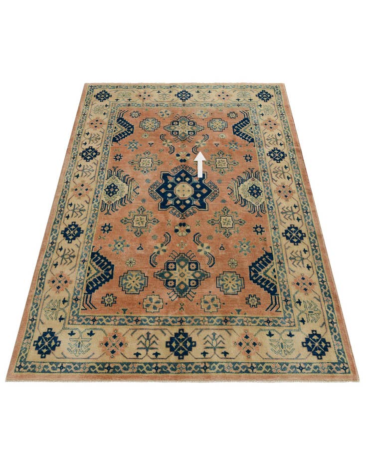 Detail image of  5' 9 x 7' 10  Hand Knotted Oushak Wool Rug