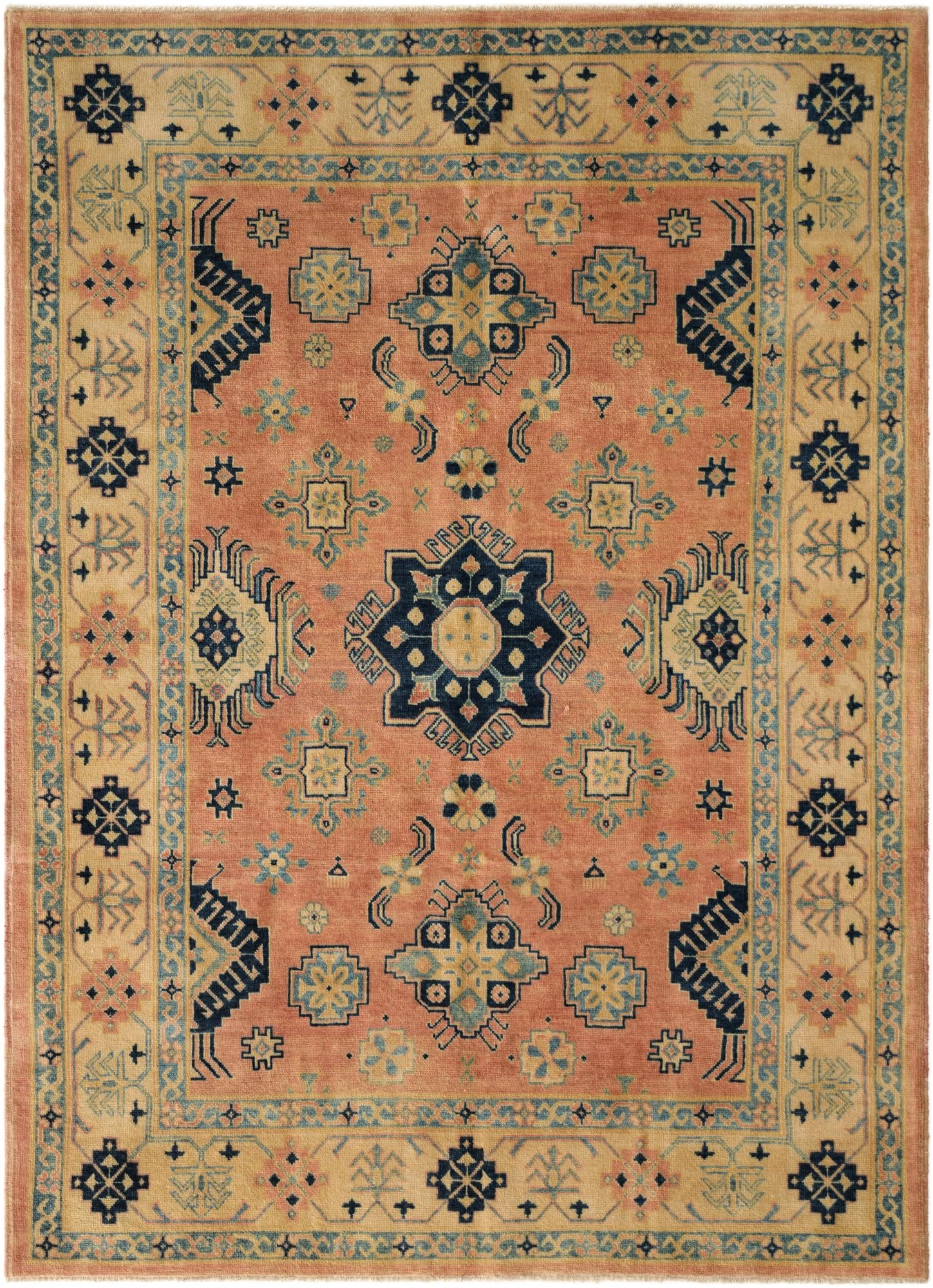 5' 9 x 7' 10  Hand Knotted Oushak Wool Rug