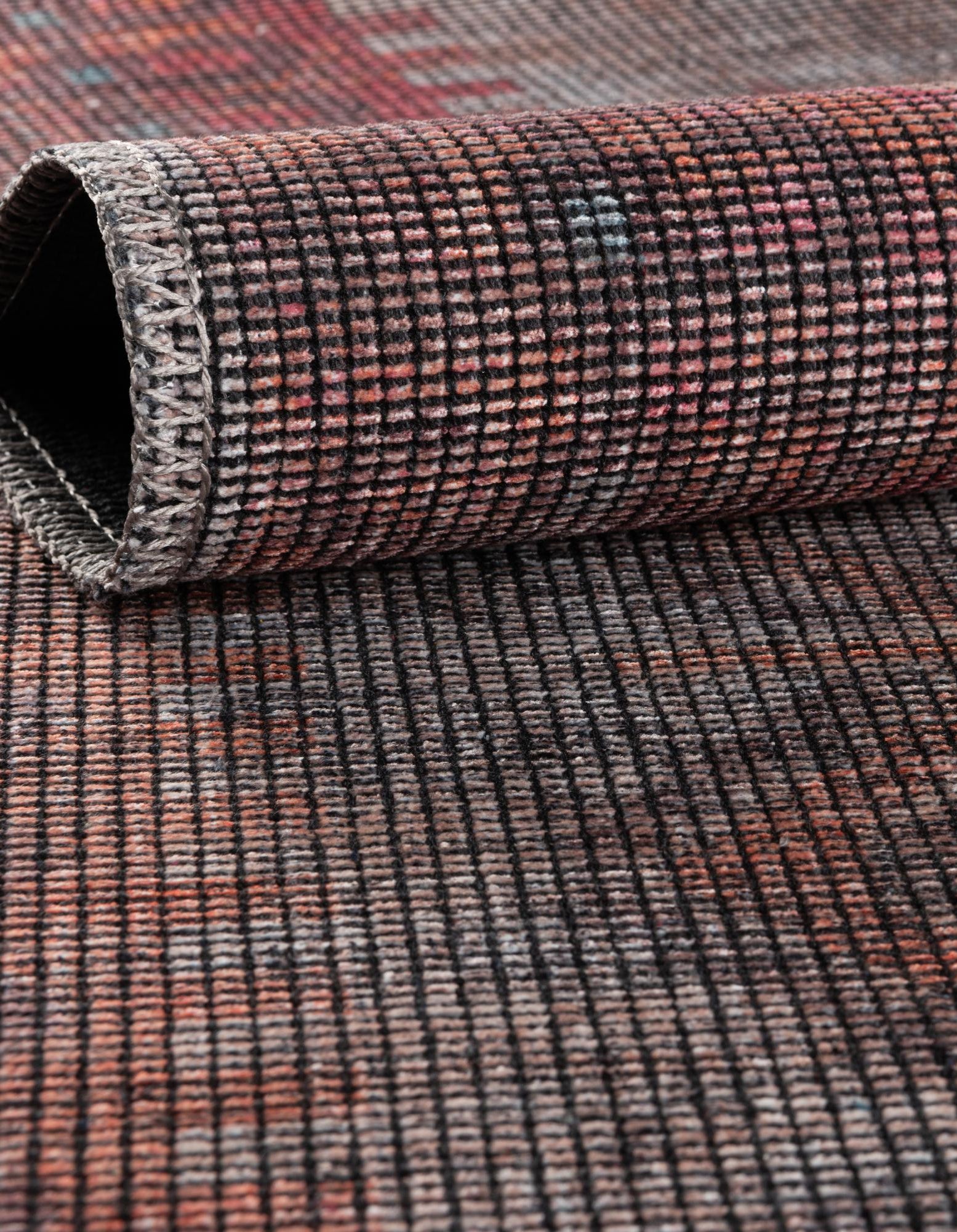 Rust red and Beige 5' 3 x 5' 3 Washable Sisu Octagon Rug | Rugs.com