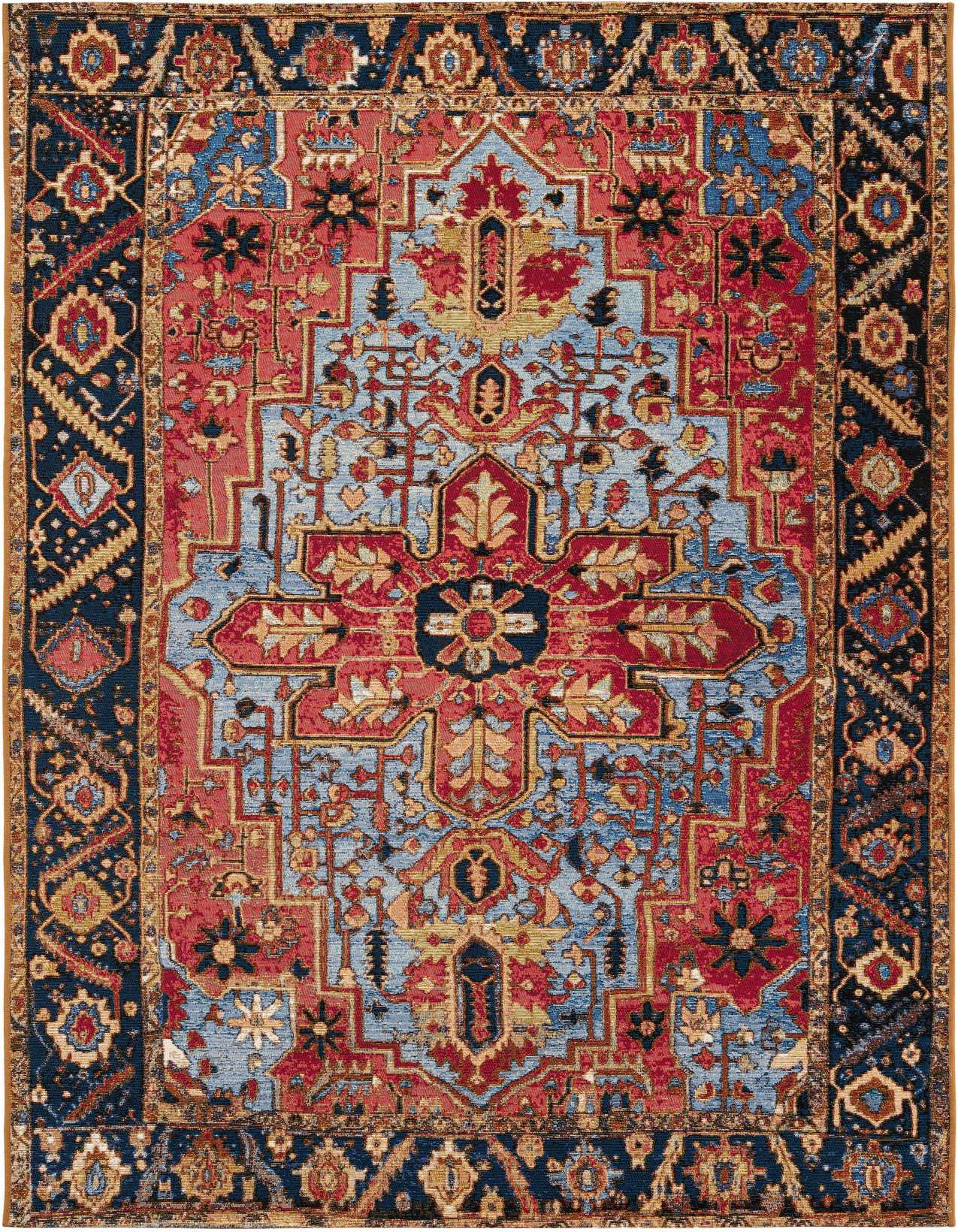 Primary image  5' x 8'  Washable Traditional Indoor / Outdoor Rug