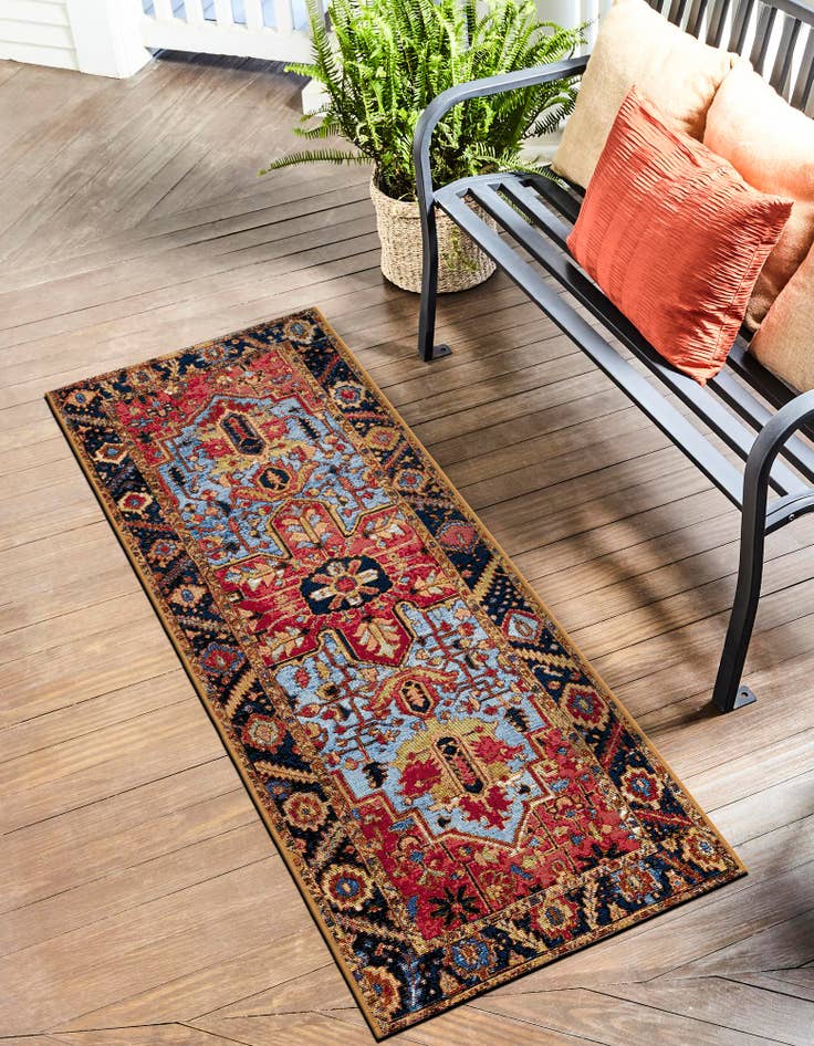 Detail image of  2' x 6'  Washable Traditional Indoor / Outdoor Runner Rug