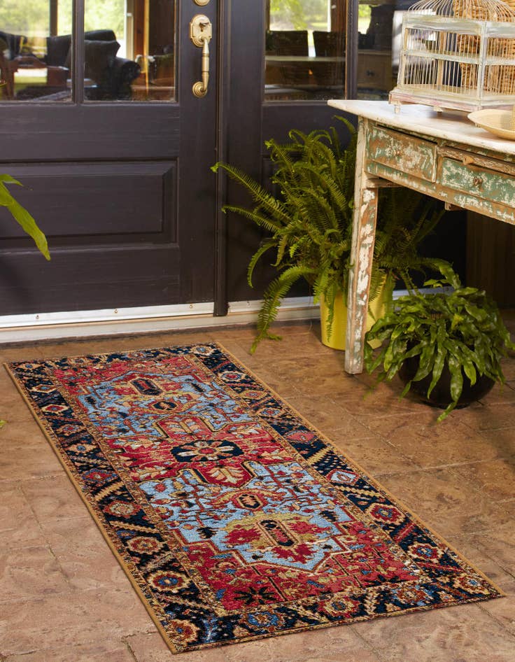 Detail image of  2' x 6'  Washable Traditional Indoor / Outdoor Runner Rug