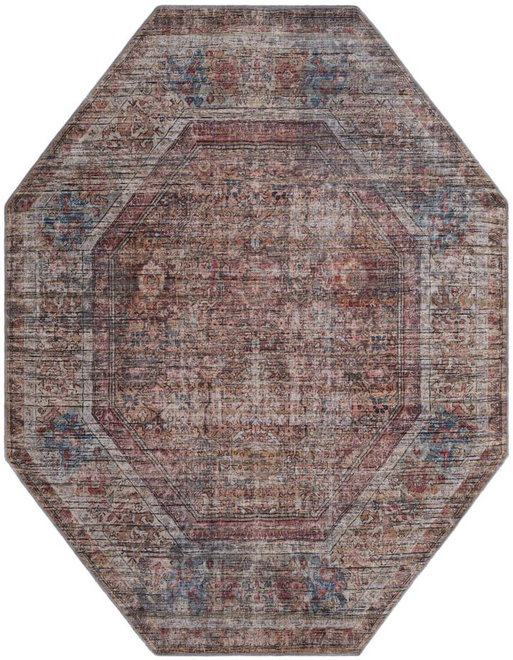  7' 10 x 7' 10  Washable Nostalgia Octagon Rug