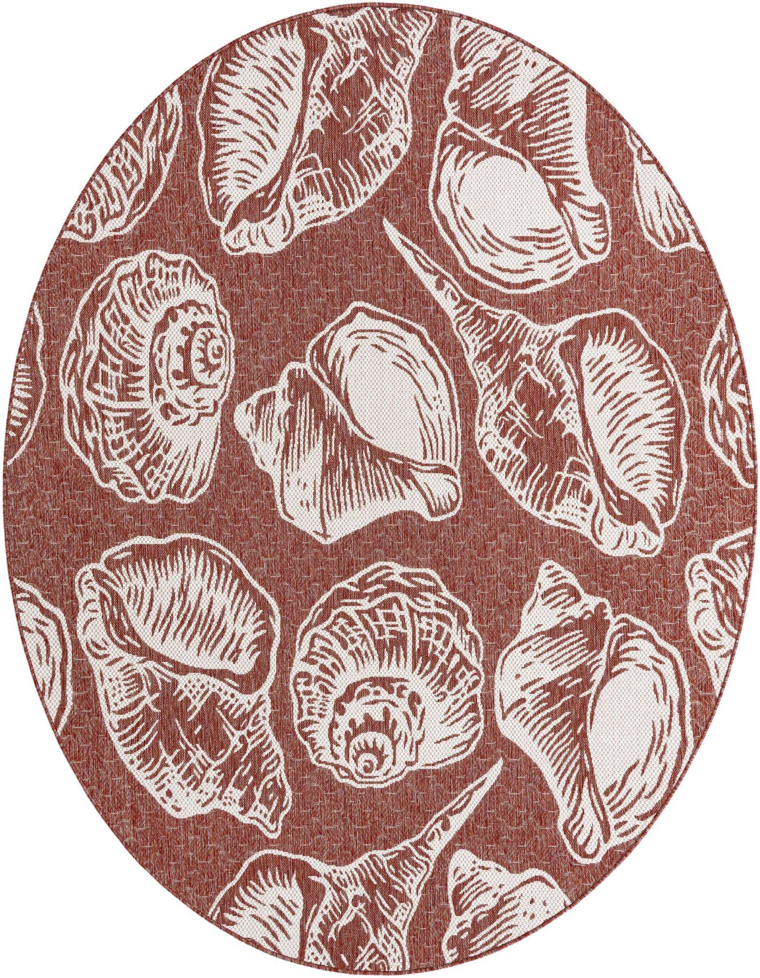 Primary image of  7' 10 x 7' 10  Washable Coastal Indoor / Outdoor Round Rug