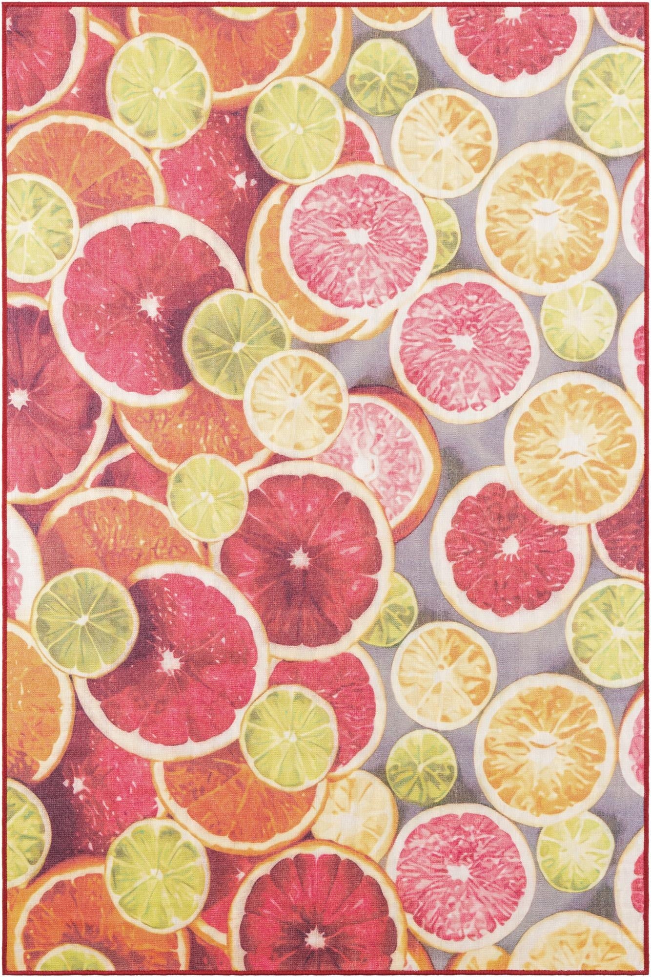 5' 3 x 8'  Washable Jill Zarin Caribbean Indoor / Outdoor Rug