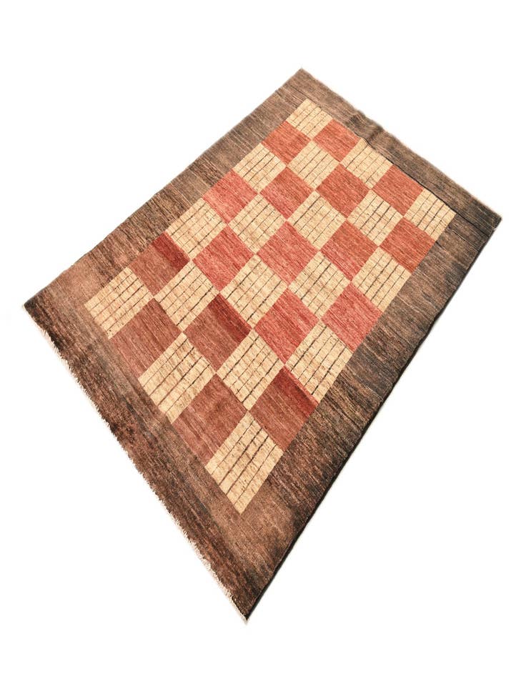 Detail image of  3' 11 x 5' 9  Hand Knotted Modern Ziegler Rug