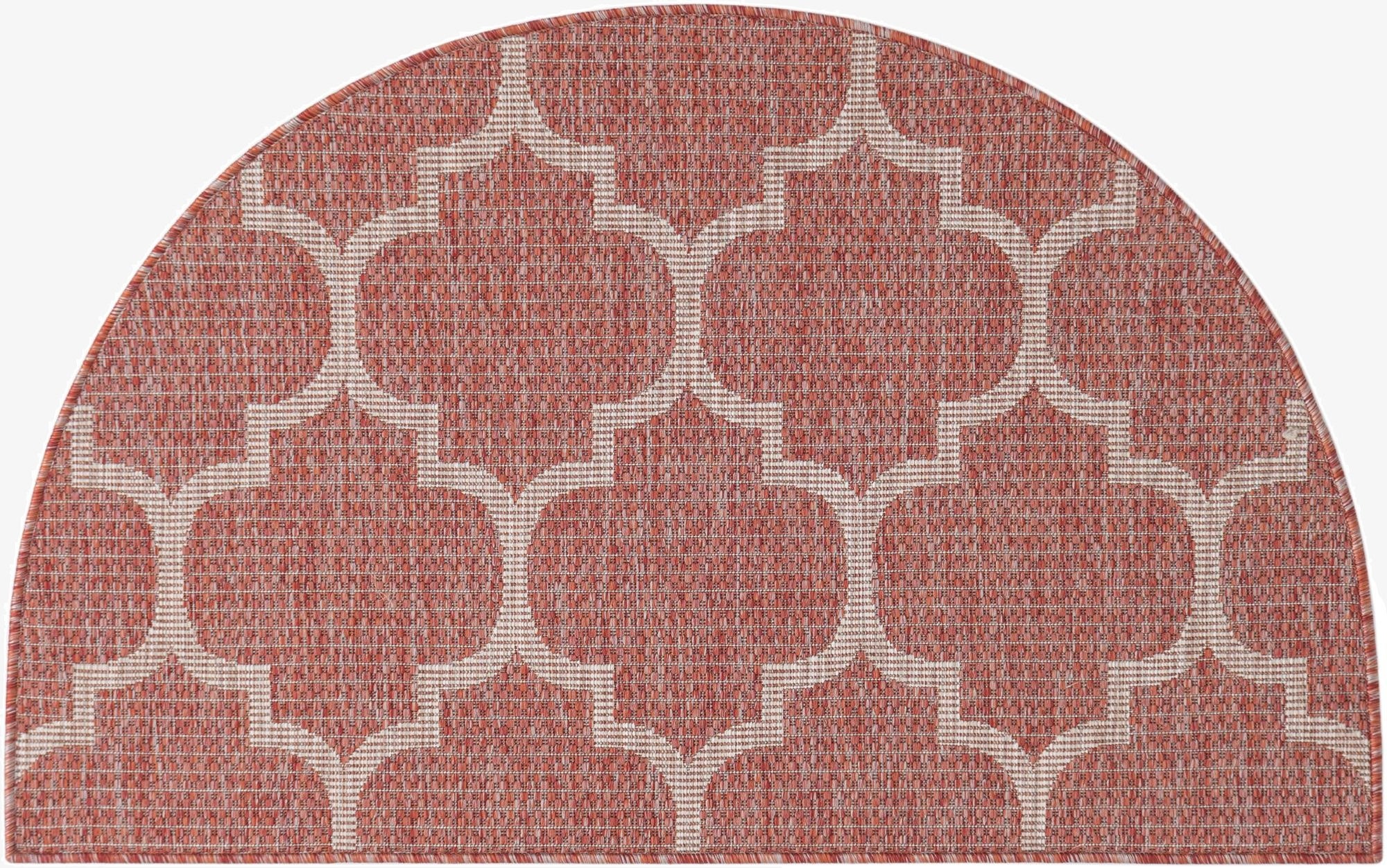  2' 7 x 4'  Washable Lattice Indoor / Outdoor Hearth Rug