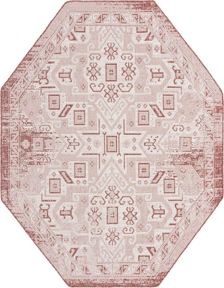  7' 10 x 7' 10  Washable Aztec Indoor / Outdoor ...