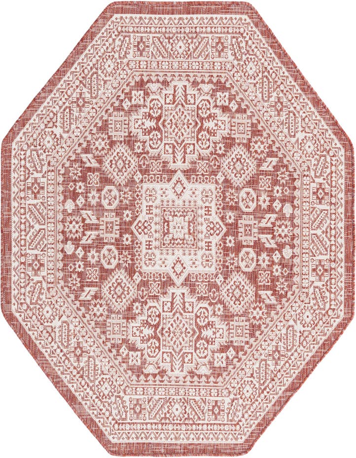  5' 3 x 5' 3  Washable Aztec Indoor / Outdoor ...