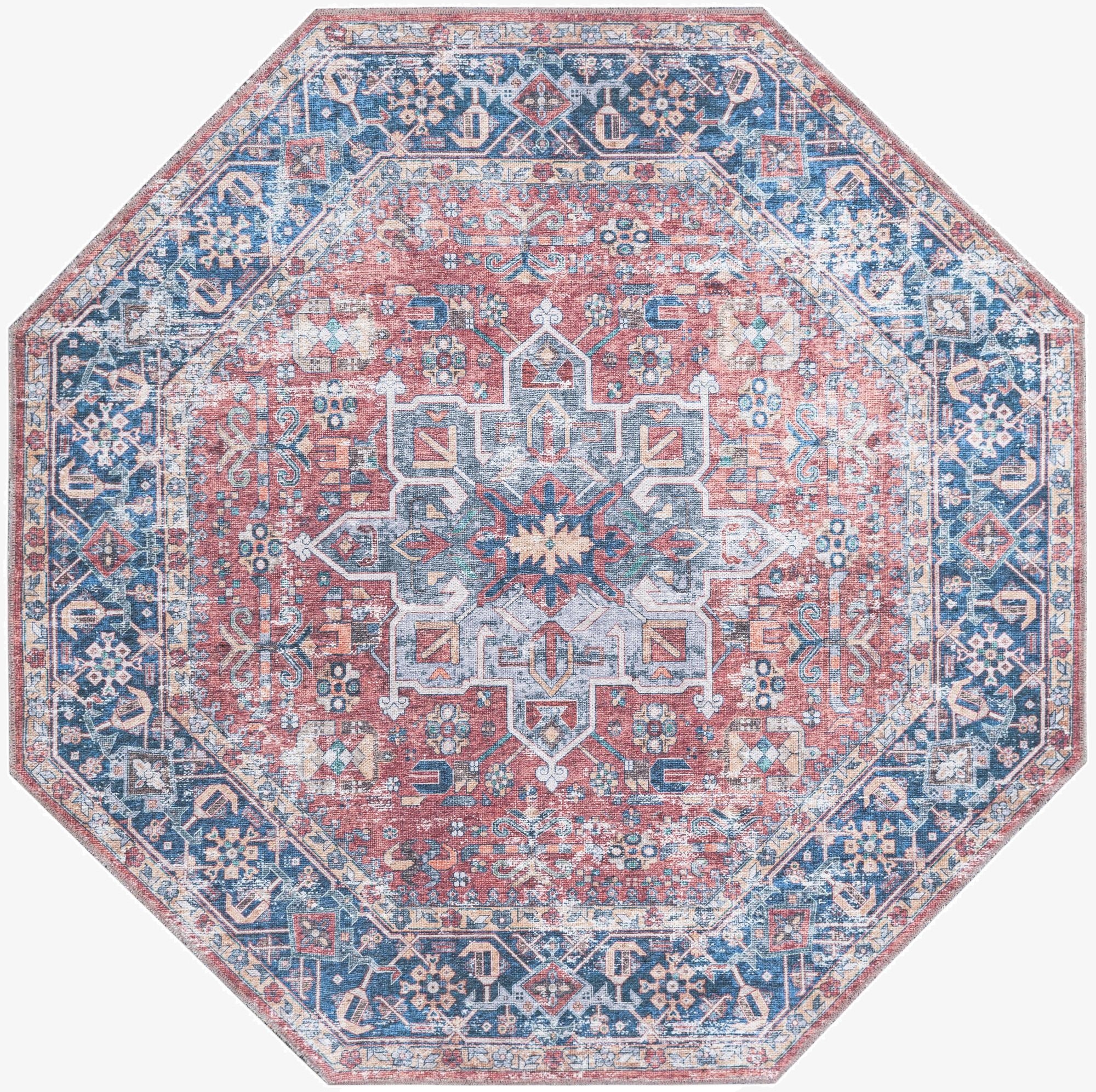  5' x 5'  Washable Yara Octagon Rug