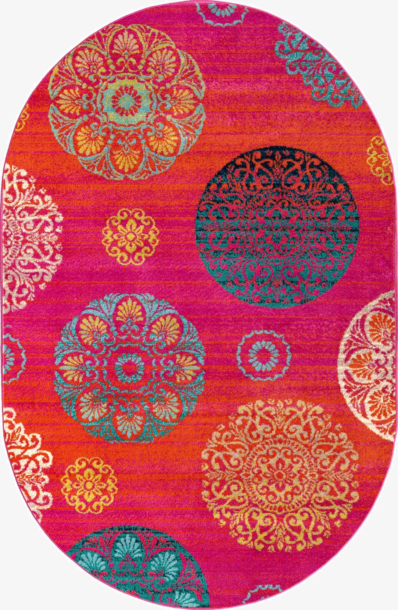  5' 3 x 8' Azalea Oval Rug