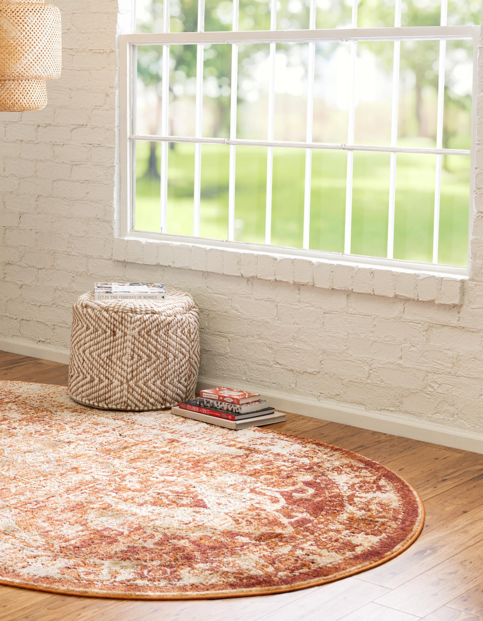 Rust Red 7' 10 x 10' Isabella Oval Rug | Rugs.com