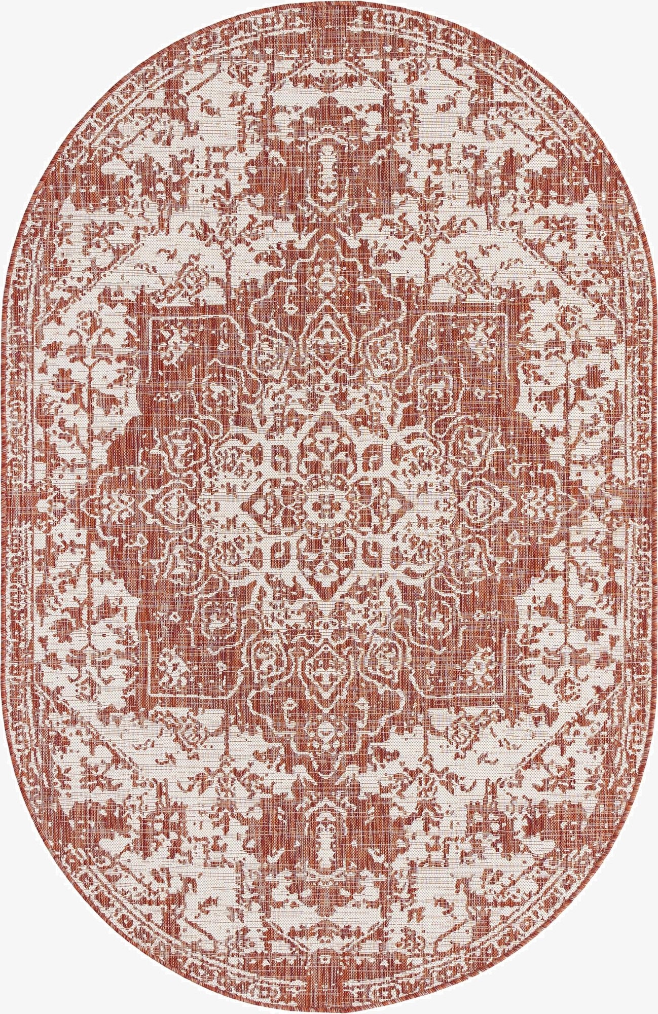  5' 3 x 8'  Washable Jill Zarin Dubai Indoor / Outdoor Oval Rug