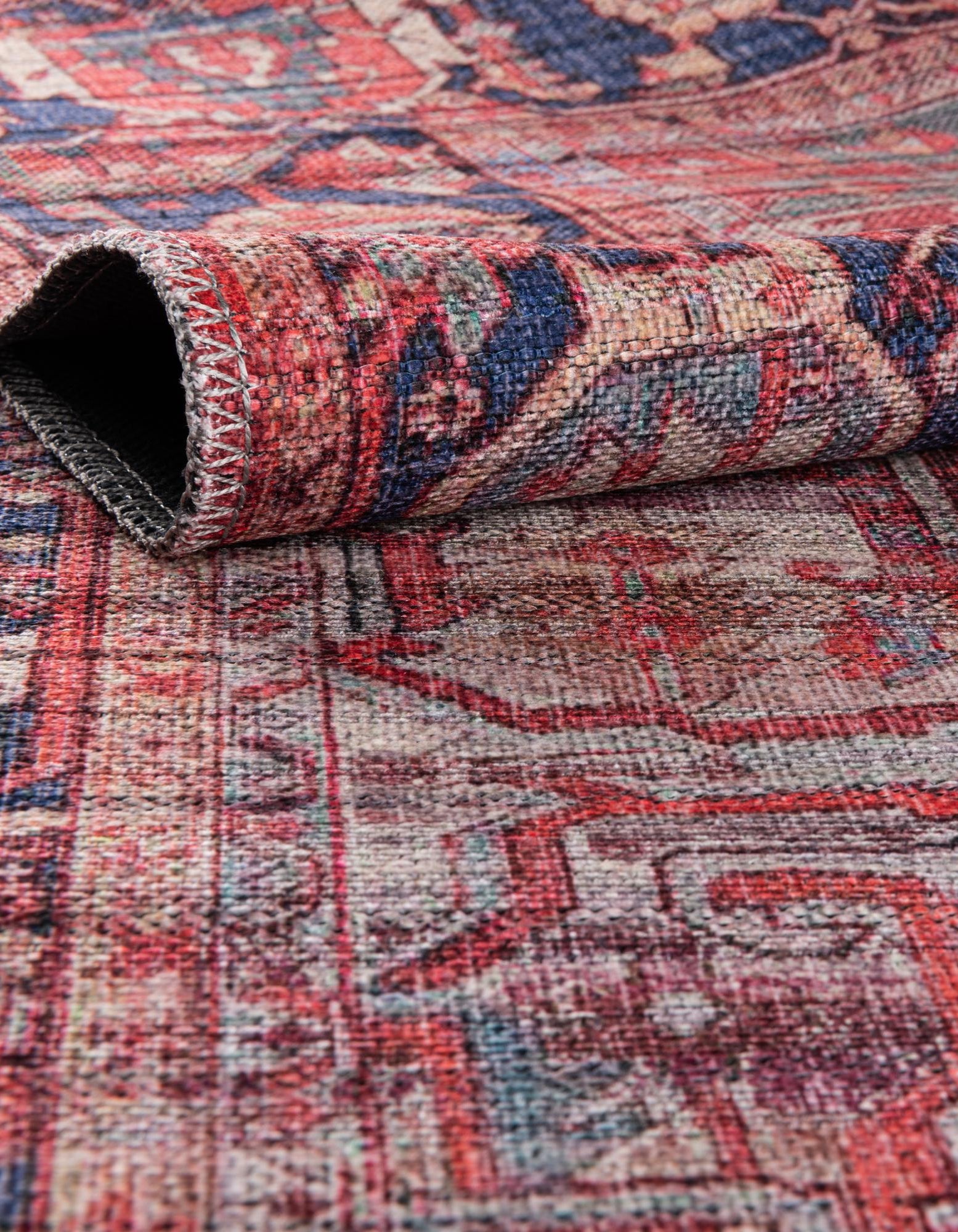 Rust Red 4' x 6' Washable Maahru Oval Rug | Rugs.com