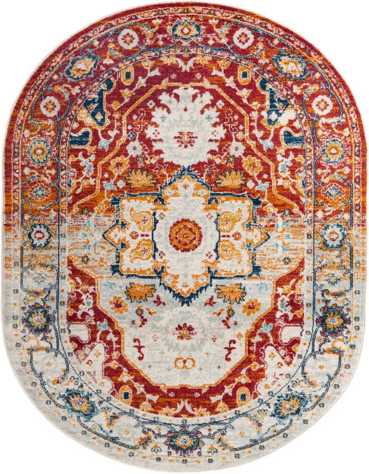  5' 3 x 8' Madeline Vintage Oval Rug