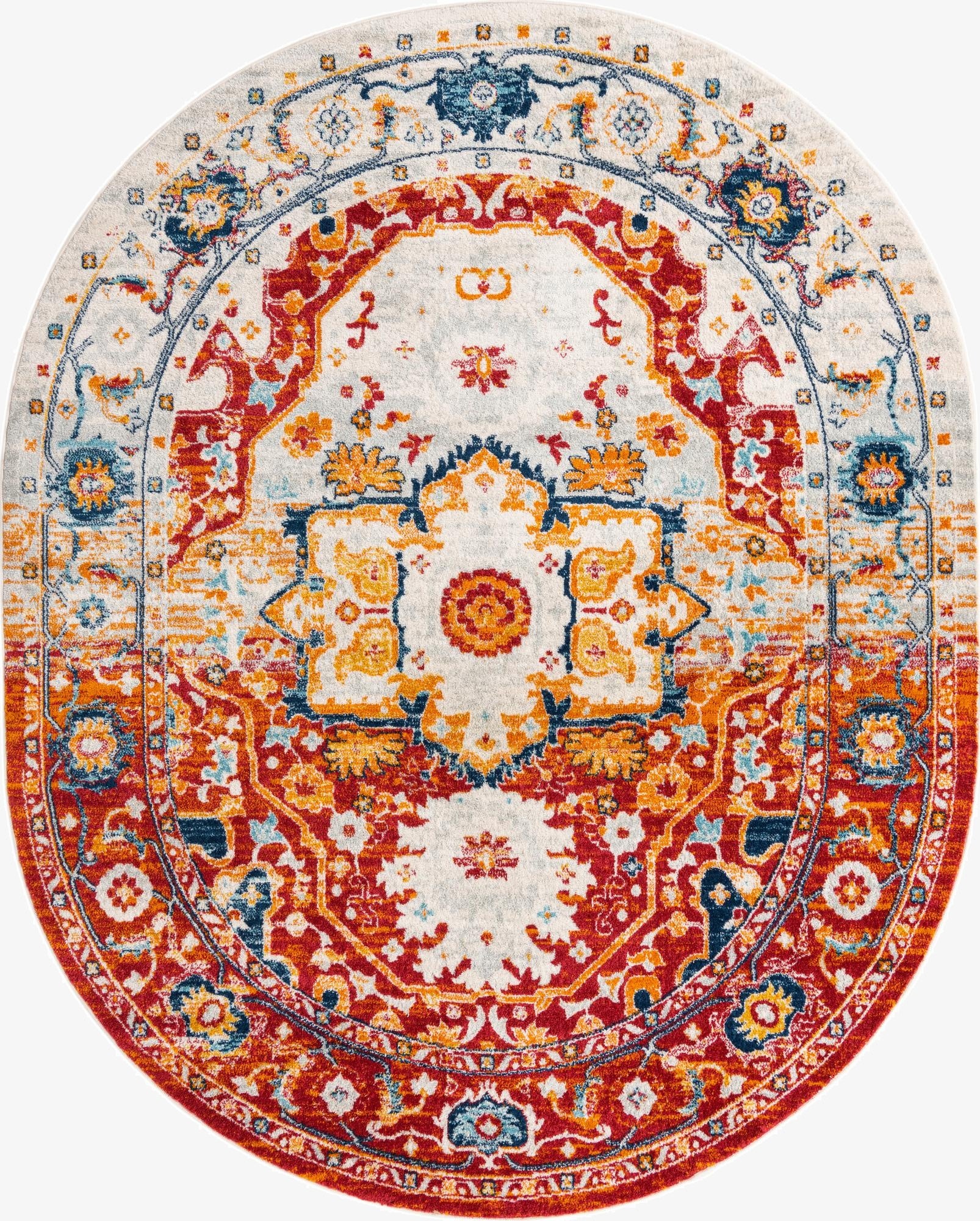  7' 10 x 10' Madeline Vintage Oval Rug