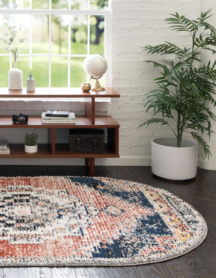 Rust Red 5' x 8' Tucson Oval Rug | Rugs.com
