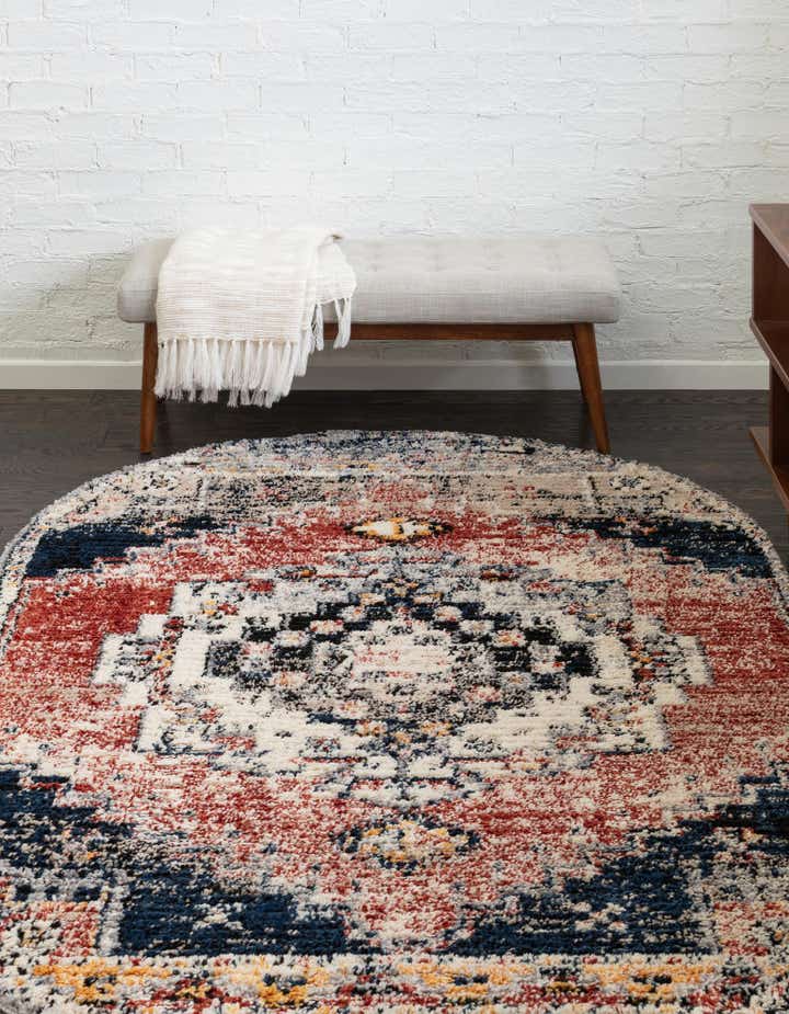Rust Red 5' x 8' Tucson Oval Rug | Rugs.com