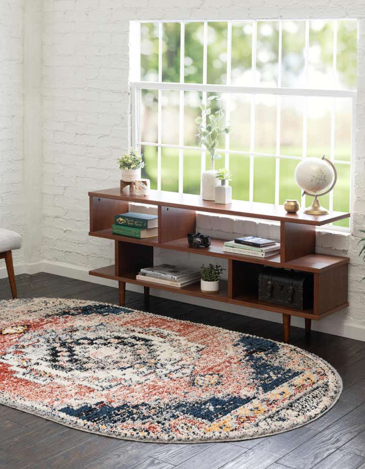 Rust Red 5' x 8' Tucson Oval Rug | Rugs.com