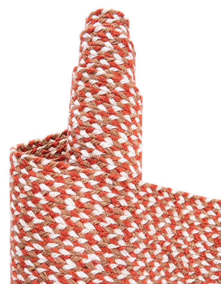 Detail image of  2' x 3' 1  Hand Tweed Braided Jute Oval Rug