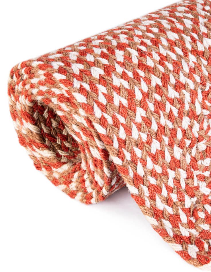 Detail image of  2' x 3' 1  Hand Tweed Braided Jute Oval Rug