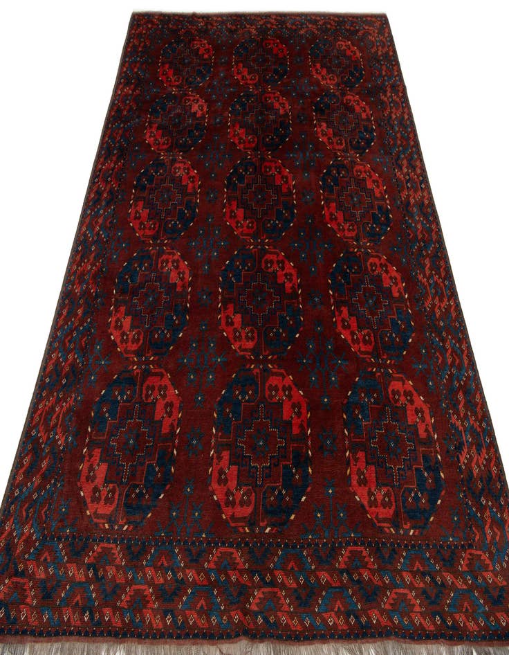 Detail image of  7' 6 x 9'  Hand Knotted Afghan Akhche Wool Rug