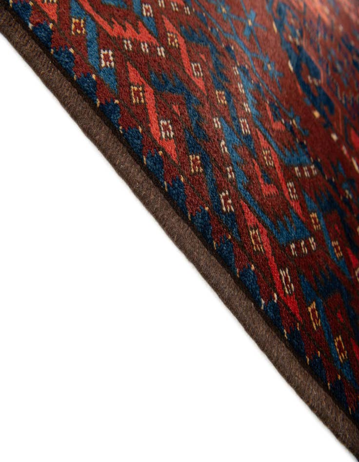 Detail image of  7' 6 x 9'  Hand Knotted Afghan Akhche Wool Rug