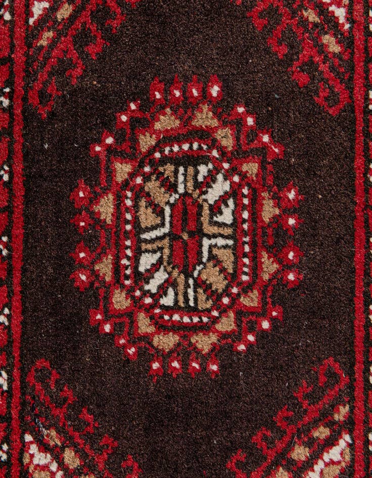 Detail image of  2' 8 x 4' 1  Hand Knotted Afghan Akhche Wool Rug