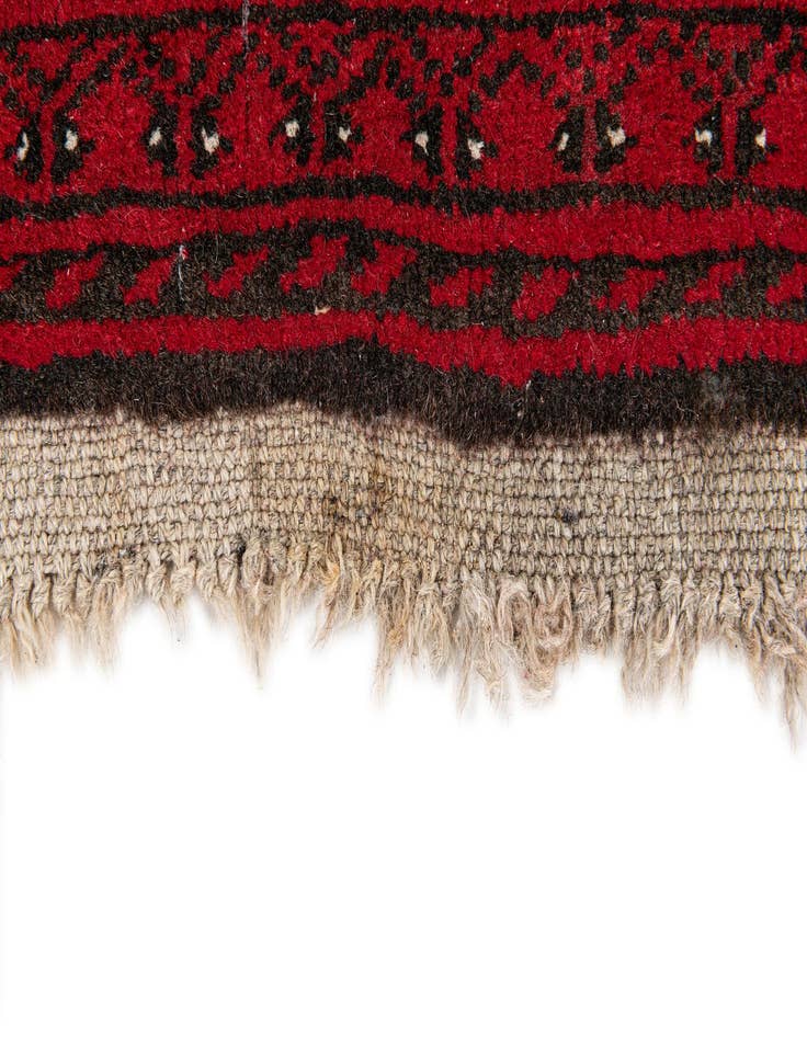 Detail image of  2' 8 x 4' 1  Hand Knotted Afghan Akhche Wool Rug